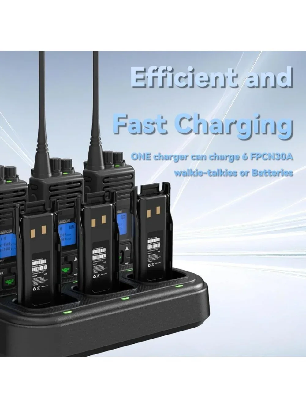 Multi-Device Charging Station Organizer - 6 Way Fast Charger, 60W Power Hub